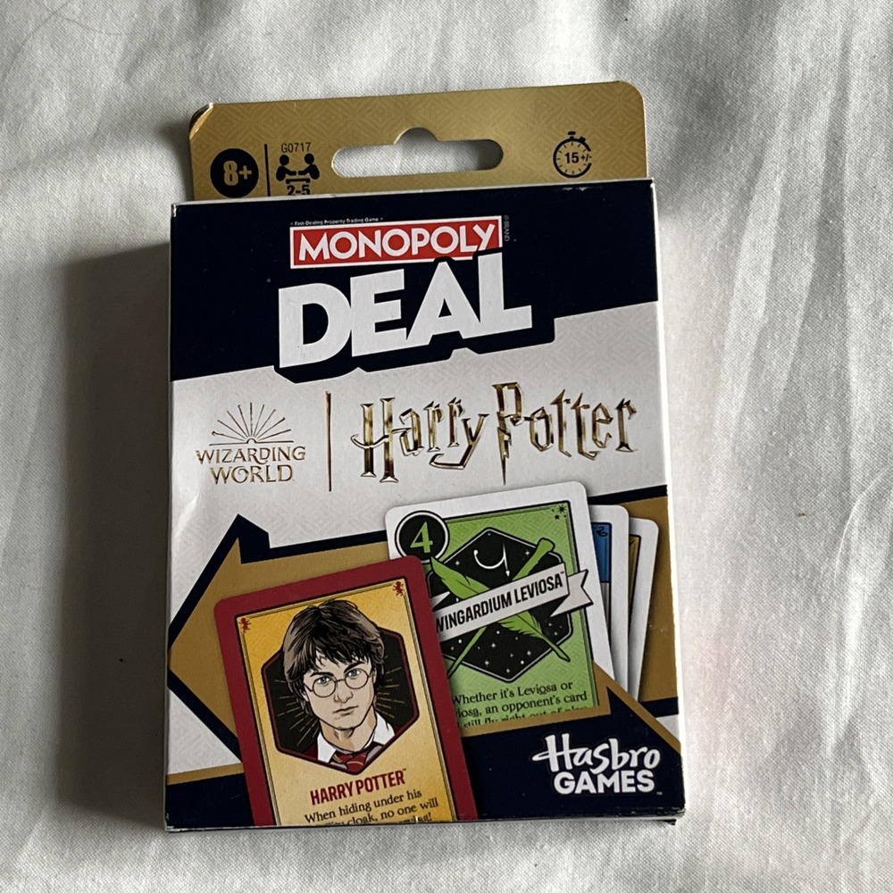 NEW Monopoly Deal: Harry Potter Card Game | Ages 8+ | 2-5 Players | Travel Size